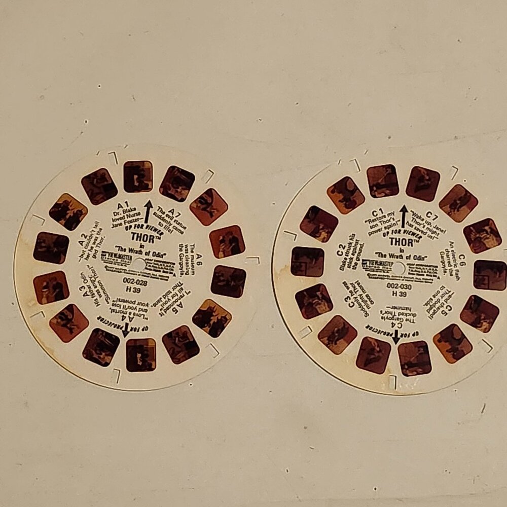 VINTAGE View Master THOR View Master Reels x2 1977 Marvel Comics